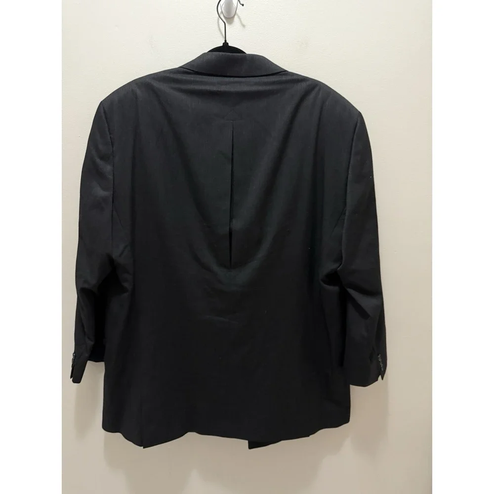 Steve Harvey Collection Black Wool Blazer –‎ Size 46R – Extra Fine Merino Wool